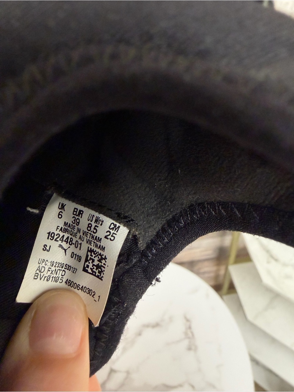 Puma Black Slip-On Sneakers with Gold Accents - Picture 5 of 5